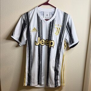 adidas Juventus Fan Jersey - White, Black & Gold Accent